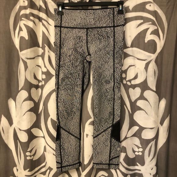 Lululemon Pace Rival Crop Legging black/white speckled pattern - Picture 2 of 4